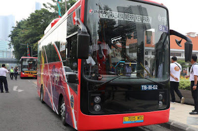 Kemenhub Resmikan 17 Bus Listrik Di Surabaya