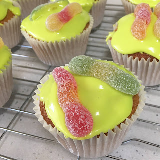 Halloween Baking: SLime Cupcakes