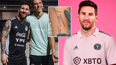 Jugador del Inter de Miami se tatúa la firma de Lio Messi