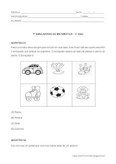 1º SIMULADINHO DE MATEMÁTICA – 3º ANO