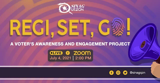 Sinag Quezon to hold voter’s ed virtual event, “Regi Set Go!” in July