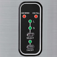 Easy to use Control Panel with indicator lights for Add Water & Ice Full on Frigidaire EFIC103-AMZ-SC Counter Top Ice Maker, image