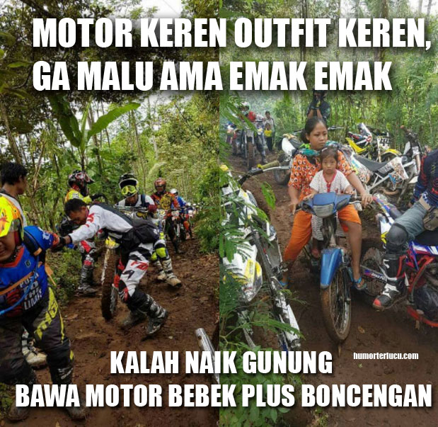 Gambar Lucu  Saat Emak  Emak  Naik Motor Ngawi Cyber