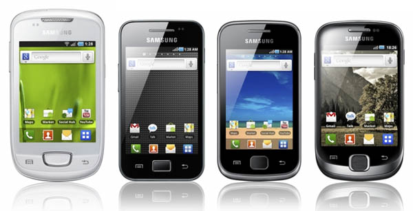 サムスン電子、Androidスマートフォン4機種を発表。GALAXY Mini、GALAXY Fit、GALAXY Ace、GALAXY Gio