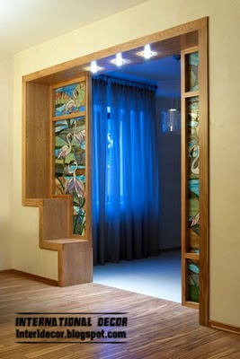 stained glass partition, stained glass in the interior