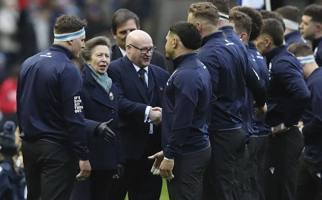 Princess Anne attended the Six Nations international rugby union match played between Scotland and France