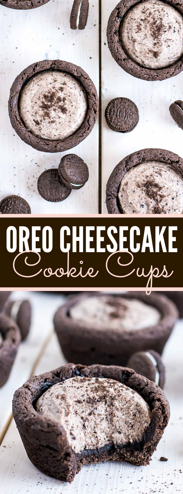 OREO CHEESECAKE COOKIE CUPS #desserts #cake