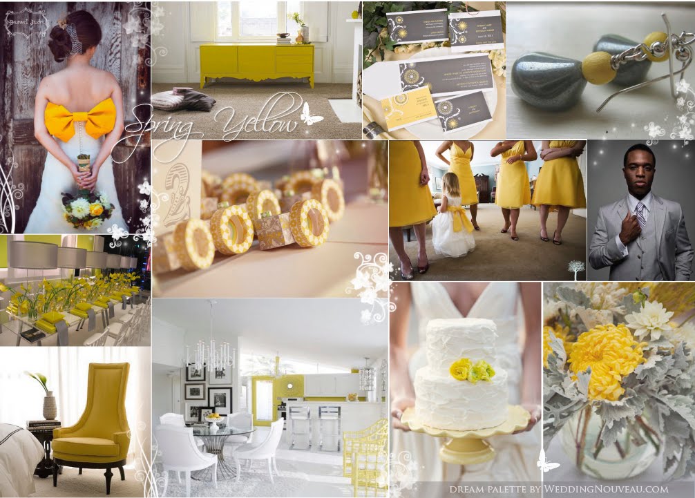 And of course I had do find some cute gray and yellow weddings as 