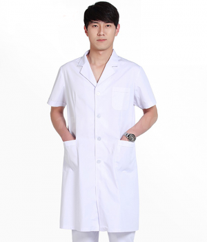 Áo bác sĩ blouse trắng tay ngắn