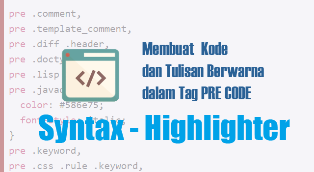 membuat kode dan tulisan berwarna dalam tag pre