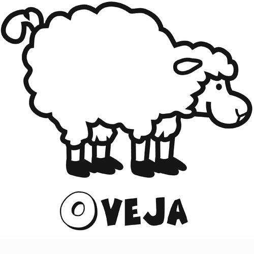 Oveja para colorear y pintar