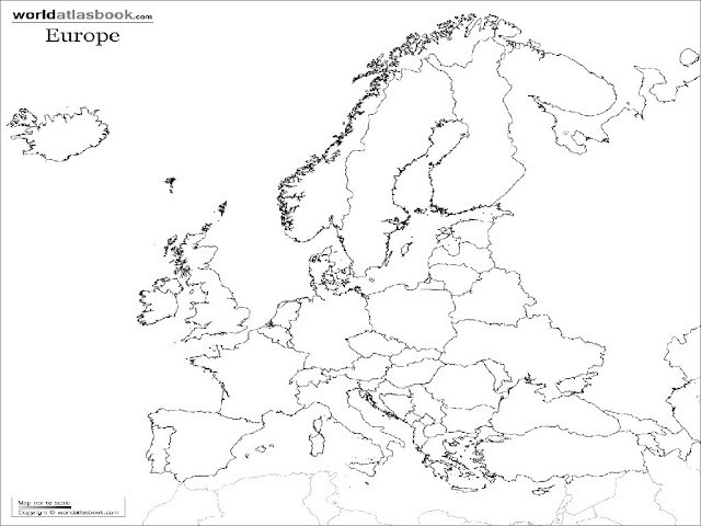 Outline Of Europe Map Printable