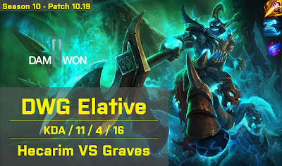 DWG Elative Hecarim JG vs Graves - KR 10.19