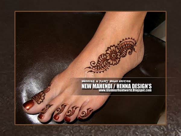 Wedding Mehndi Designs For Feet Floral Printing Mehndi Designs 