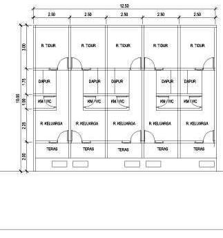 Desain Rumah  Kontrakan  6 Pintu Desain Rumah  Mesra