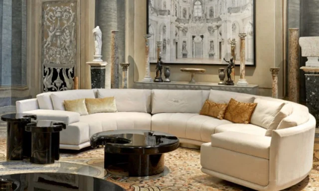 U Shaped Modern Sofa Design For Hall