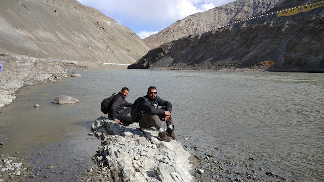 Leh Ladakh Bike Trip, Leh, Confluence of river