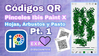 Pinceles Ibis Paint X - Códigos QR Gratis | Hojas, Arbustos y Pasto Pt. 1