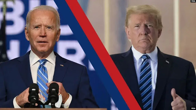 Joe Biden dan Donald Trump. (Foto: VOA)