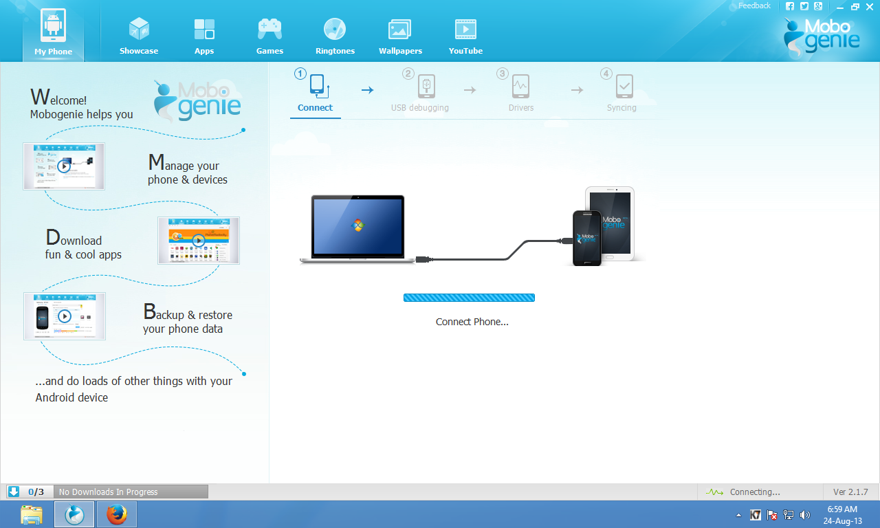 Android Kimb: Mobo Genie, Download apps to your phone through PC and ...