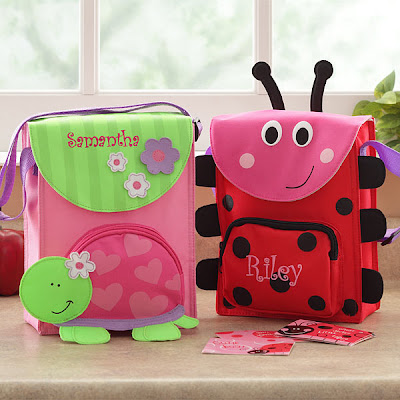 Personalised  Tags  Kids on Personalized Ladybug And Sweet Turtle Lunch Bag