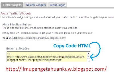 Tutorial Memasang Widget Alexa Rank di Blog