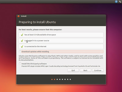 preparing to install ubuntu