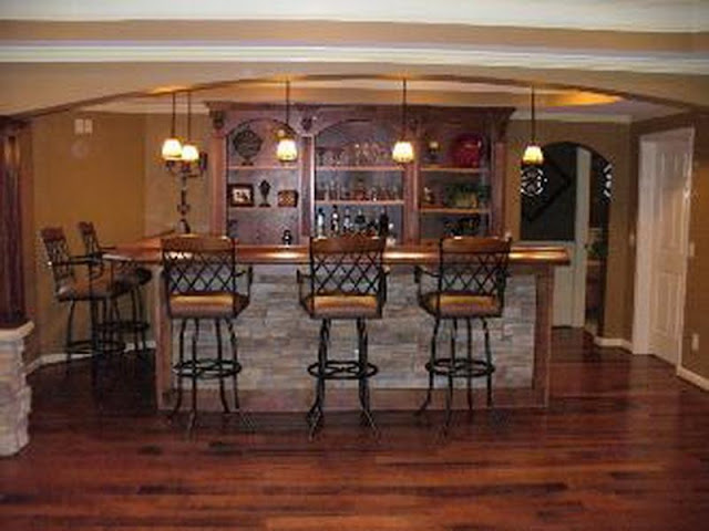 Designing Basement Bar Idea