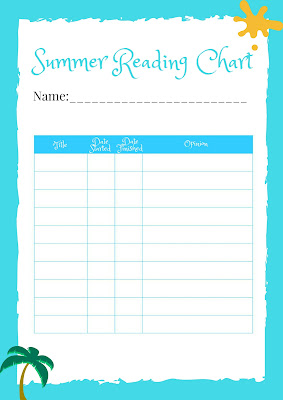 Summer Reading Charts for Kids - free printable