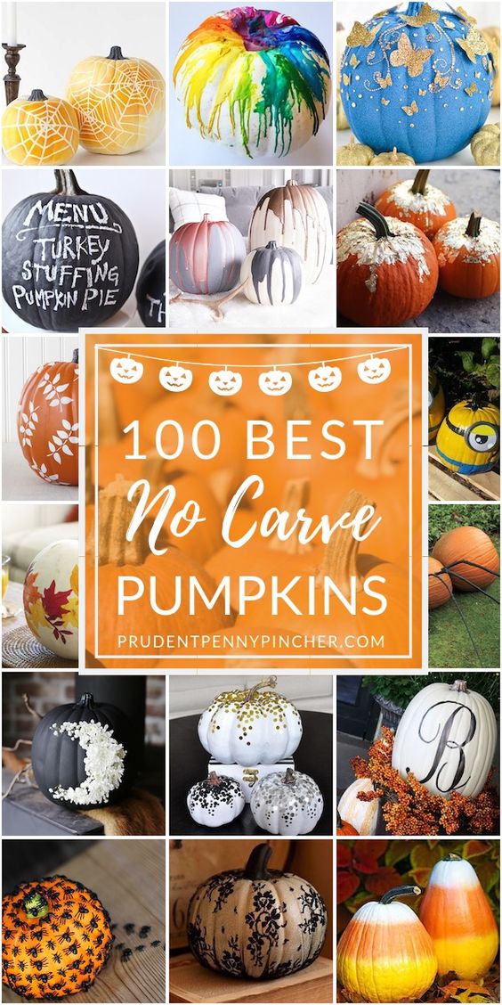 100 No Carve Pumpkin Decorating Ideas