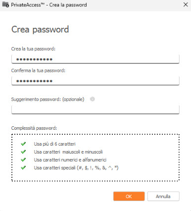 password di provateaccess