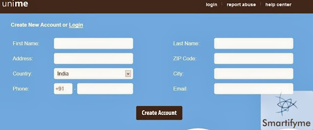 create uni.me account