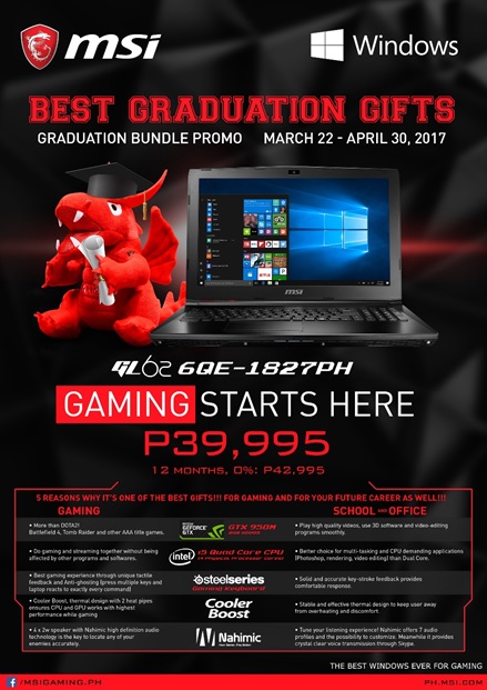 MSI Philippines Notebook Graduation Promotion