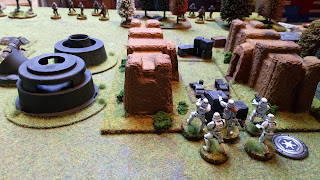 Stormtroopers take positions in the defences