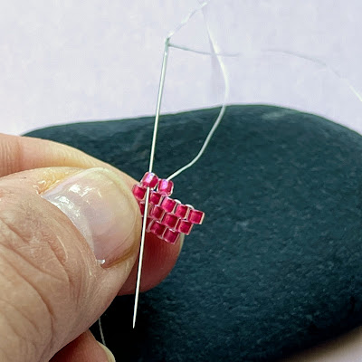 Brick Stitch Beaded Charms for Valentine's Day