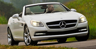 2012 Mercedes-Benz SLK350 white front view