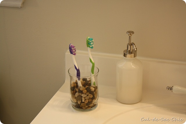 Master Bath Gravel Toothbrush Holder