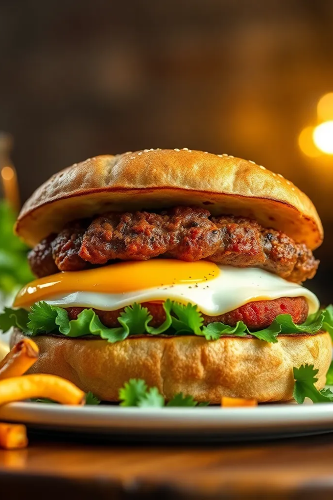 Kabab Breakfast Sandwich