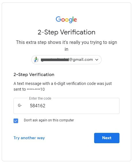 two form factor authentication