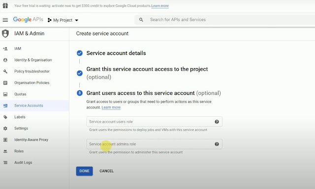 submit url in google with api step 4