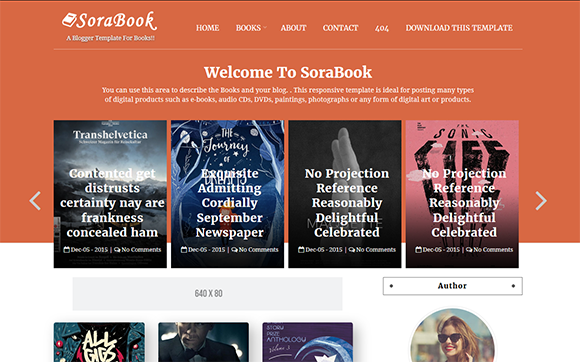 Sora Book Blogger Template