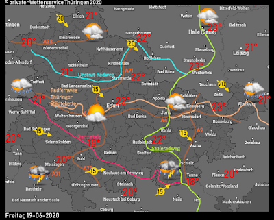 Wettervorhersage Thüringen 19.06.2020