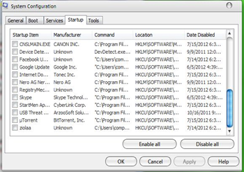 msconfig