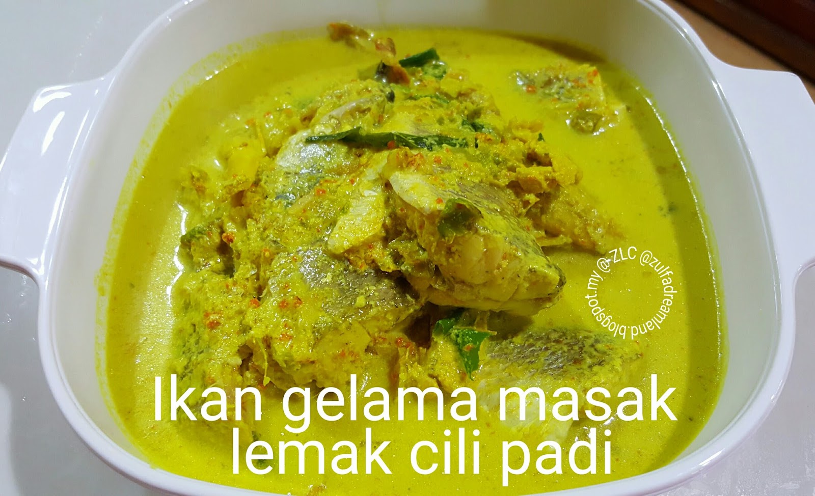 ZULFAZA LOVES COOKING: Ikan Gelama Masak Lemak Cili Padi