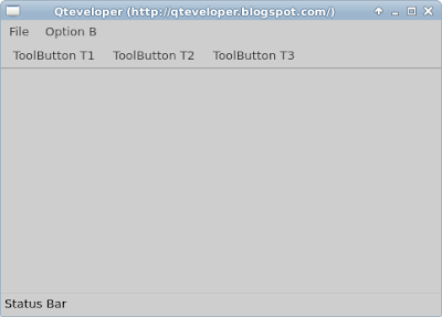 ApplicationWindow, MenuBar, ToolBar and StatusBar