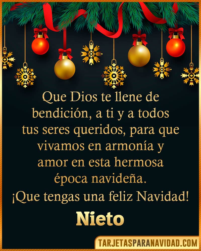 Mensajes de navidad para Nieto