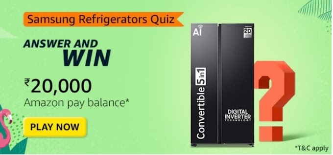 Amazon Samsung refrigerator quiz, Which is the first and only BEE Star Rated Side by Side Refrigerator in India?