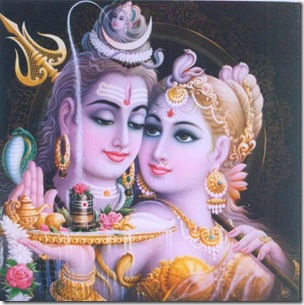 Shiv Parvati with linga