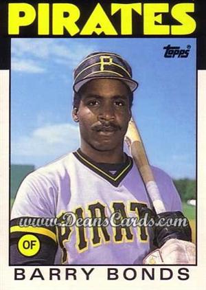 barry bonds rookie card joke. cards for Barry Bonds and