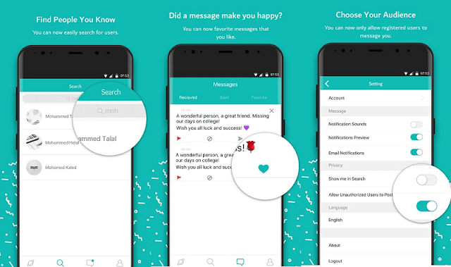 berbagai fitur yang ada dalam aplikasi sarahah